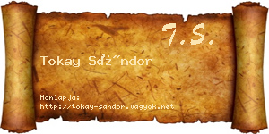 Tokay Sándor névjegykártya
