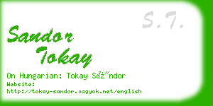 sandor tokay business card